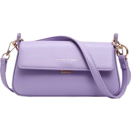 2021 purses and handbags Fashion solid color rectangular PU leather womens messenger bag Simple lady crossbody bags for women