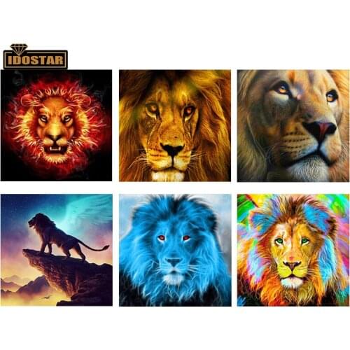 5D Diamond Painting lion Diamond Mosaic Full Square animal Rhinestones Of Pictures Embroidery Art Decoration Gift