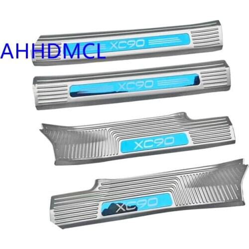 Car Welcome Pedal Threshold Strip Door Sill Strip For XC90 2018 2019 2020