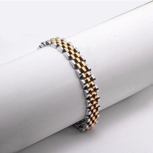 New Fashion Crown Charm Link Men Women Bracelets Stainless Steel Speedometer Jewelry Luxury Wedding Party Wristband Bangles