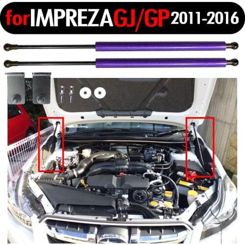 Damper Modify Front Bonnet Gas Struts for SUBARU IMPREZA GJ/GP 2011–2016 Carbon Fiber Shock Absorber Car Parts Accessories Gift