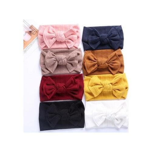 Baby Hair Band For Girls Bow Elastic Headbands Twisted Cable Design Turban Kids Headware Baby Hair Accessories 2020