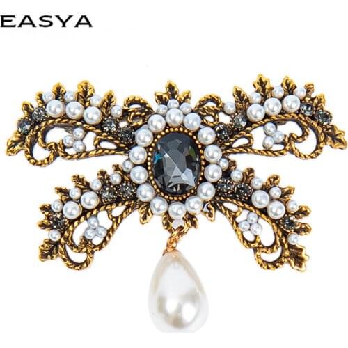 EASYA Bowknot Bows Cravat Bowtie Ribbon Pour Neck Ties Pins And Brooches Pin Winter Style High Quality Broches Gift