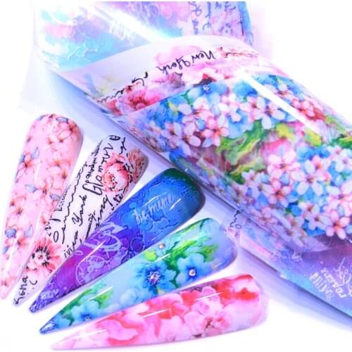 Nail Foils Marble/Flower / Letter / Starry Sky Series Decorations DIY Design Nail Art Transfer Sticker Decals Nail Accessories