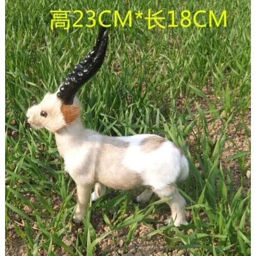 Simulation cute goat 23x18cm toy model polyethylene&furs goat model home decoration props ,model gift d244