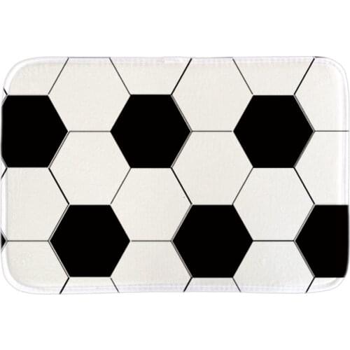 Door Mat With American Football Printed Sport Ball Decor Doormat Rug Indoor Soft Front Door Bathroom Mats Short Plush Fabric