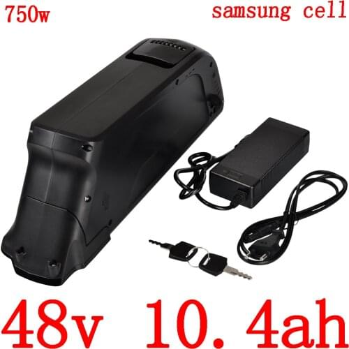 48V electric bike battery 48v 10ah lithium ion battery use samsung cell for 48V 500W 750W ebike motor with 20A BMS +2A charger