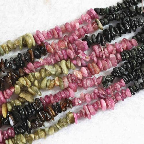 Natural multicolor stone 5-7mm hot Irregular gravel loose beads diy jewelry 15" B526