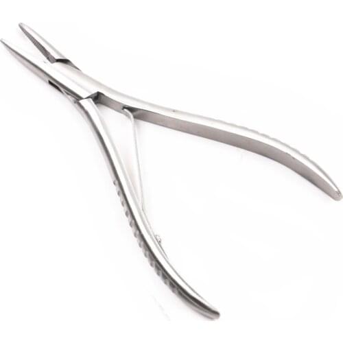 1pcs Flat Shape Stainless Steel Hair Extension Pliers Multi-Functi Hair Extension Tools Pliers For Hair Extension-Hair