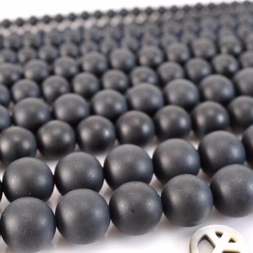 Hot sale Fashion jewelry 8mm 10mm Black Onyx Onyx Round Loose Beads 15" Wholesale and retail