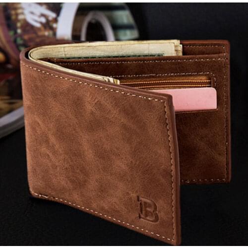 High Quality Luxury Mens Small Thin Soft Leather Wallet With Zipped Coin Pocket RFID Short Slim Male Purses Credit Card Holder
