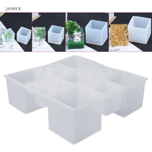 Silicone Mold Conjoint Cube Mirror Different Sizes Combine DIY Jewelry Making Cake Decoration Crafts Epoxy Resin Tools Handmade