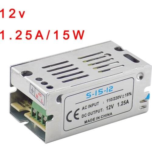 Lighting Transformer 1.25A AC 110v 220v 265V to DC 12V volt LED driver switch power supply adapter transformador for strip light