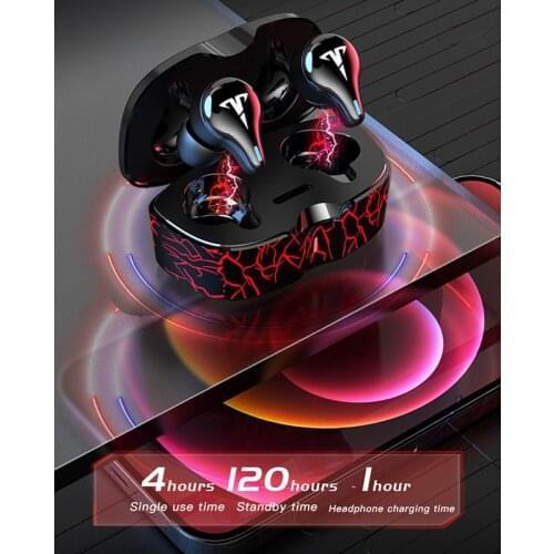 TWS Bluetooth5.1 Earphone 8D Stereo Surround Sound Wireless Headset Low Lantacy Game Headset With Mic Waterproof Sport Headphone