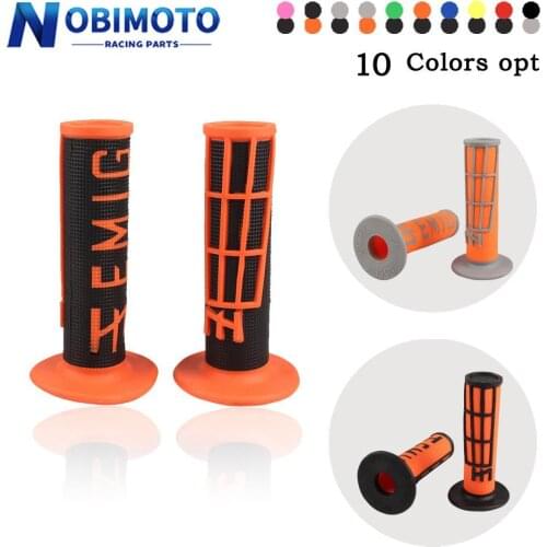 7/8'' 22mm Universal Grips Motorcycle Handlebar MX Grip Rubber Colorful Handle Bar Fit Dirt Pit Bike Motocross