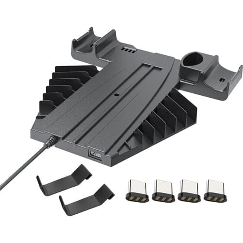 For PS5 Vertical Stand Dual Controller Charger Console Charging Station For SONY Playstation 5 With 12 Game Disc Storage Awesome
