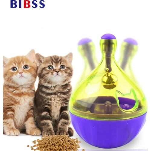 Funny Cat toys Interactive Cat IQ Treat Ball Toy Smarter Pet Toys Food Ball Food Dispenser toy For dogs Cats Playing Training