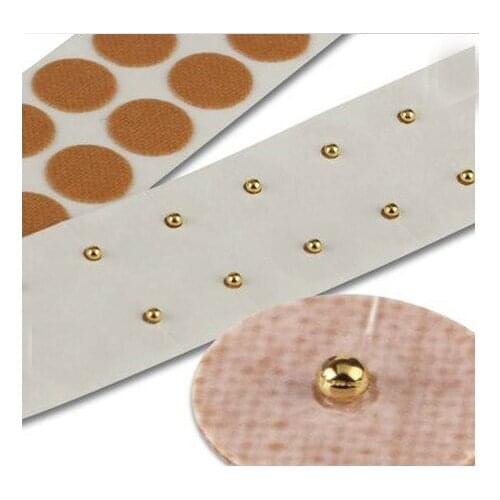 100pcs/lot Gold Magnetic Plaster Patch Pain Relief Acupuncture Massage Muscle Relax Magnet Stickers Medicine Body Health Care