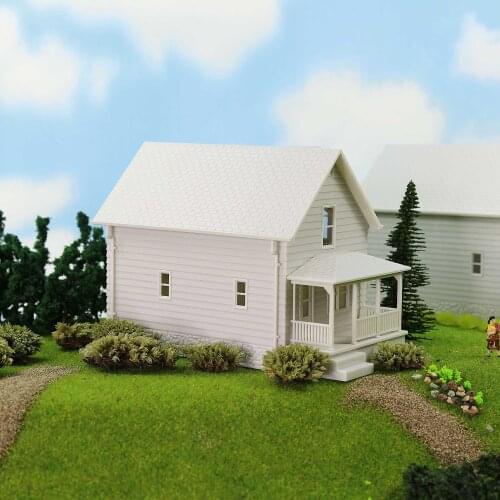 1 Unit Model Train Layout O Scale 1:50 Blank House White Buidlings Kit Unassembled JZO01JJ
