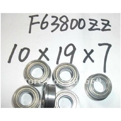 10pcs Miniature Flange Bearing 10x19x7mm 10x19x7 F63800ZZ