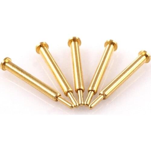 10pcs 2.0 x 16.5mm Spring loaded pogo pin connector Diameter 2.0mm Height 16.50 brass material force 75g gold 1u plating