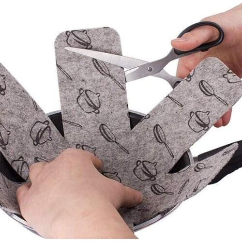 12Pcs Pot Pan Protectors Cookware Protector Set Divider Pads To Prevent Scratching Separate And Marring 3 Sizes 15 inch