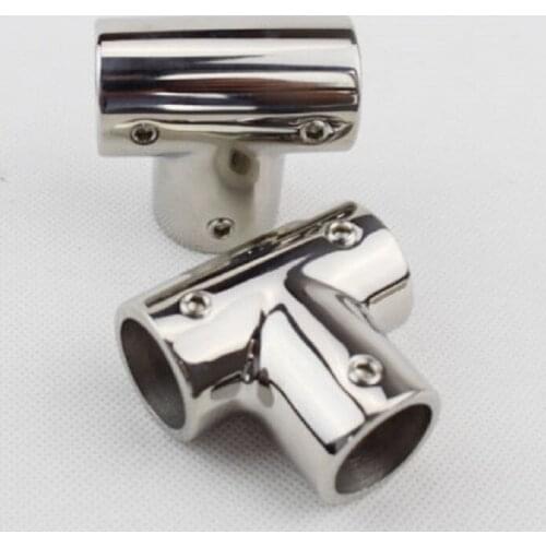 2PCS Handrail 7/8" 90 Degree Rail Fitting Stainless Steel 316 Deft Design 1 order