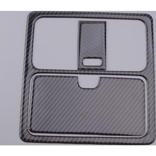 3pcs Car Interior Hard Roof Reading Light Lamp Frame Trim Cover Black Carbon Fiber Fit for Nissan 350Z 2006 2007 2008 2009