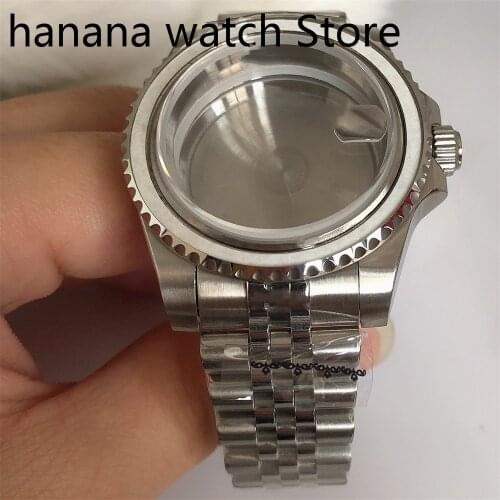 40mm sapphire glass solid 904L stainless steel fine shell suitable for NH35 NH36 ETA 2836 Mingzhu DG2813, 3804 Miyota 8215