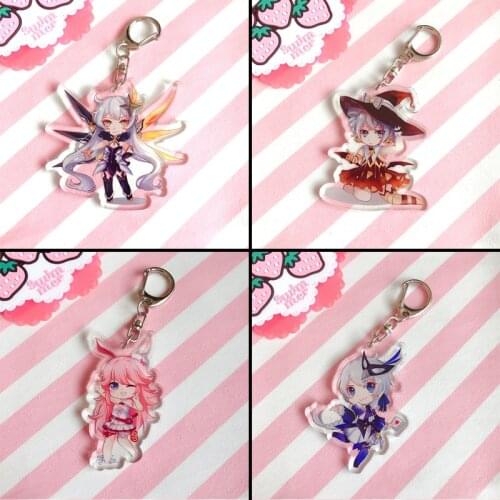 8 Types Honkai Impact 3 Acrylic Keychain Kiana Kaslana Raiden Mei Zaychik Theresa Murata Cute Portachiavi Pendant Keyring