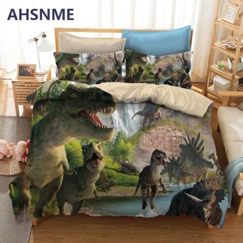 AHSNME Jurassic World Tyrannosaurus Rex/Diplodocus/Bedding Set Children super love gift Quilt Cover Home Textiles