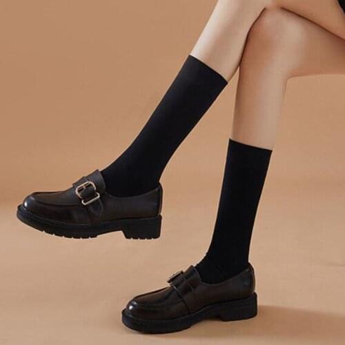 COVOYYAR British Womens Shoes Oxfords Spring Autumn College Style Slip-on Loafers Buckle JK Uniform Flat Shoes Women WFS4067