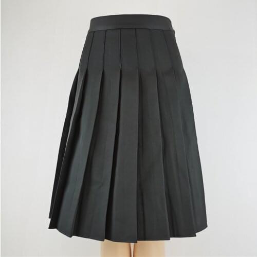 58cm Black White Long Skirt Long Pleated Skirt Long Skirt Korean Fashion Clothing Plus Size Skirt Cosplay Long Skirts for Women