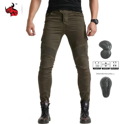 HEROBIKER Motorcycle Pants Men Casual Motorbike Riding Jeans Protective Gear Touring Racing Motocross Pants Straight Moto Jeans