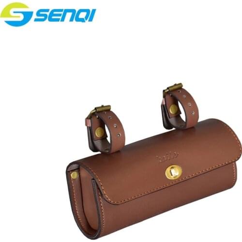 Retro Bicycle Beam Bundle Mountain Bike Front Bag Travel Bike Leather Tail Package
