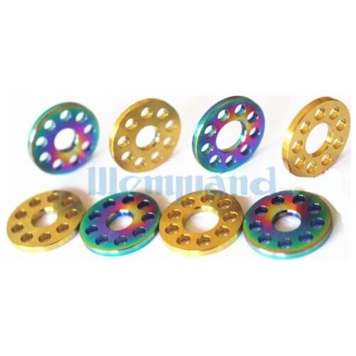 LOT 4 M6/8 Ti GR5 Titanium Motorcycle Bolt Screw Spacer Flat Washer