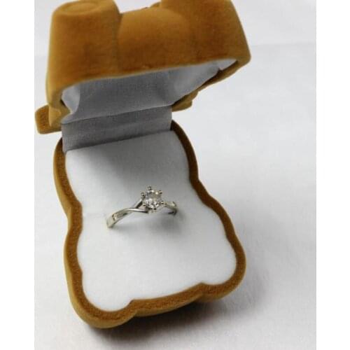 Cute cartoon cute bear jewelry ring jewelry box wedding ring necklace gift case display F20173608