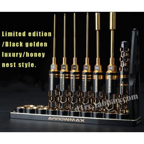 D1RC Arrowmax 9pcs in 1 Screwdriver repair Tool set hex Screwdriver Plier Hole Opener Screws Tray Tools for RC Car RC Toys