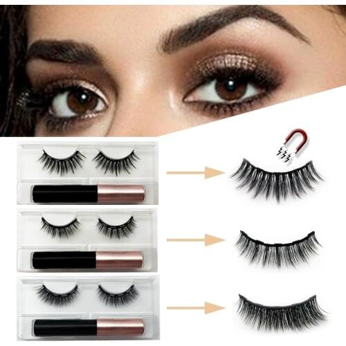 5 Magnet Point Reusable Magnetic Eyelash&Eyeliner Set Eye Makeup Eyelashes Extension Thick Long Natural Different Lash Style Kit