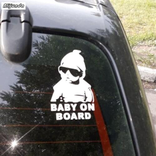 2018 Latest cute baby boat warning sticker reflective waterproof sticker for Toyota Camry Corolla RAV4 Yaris Highlander/Land
