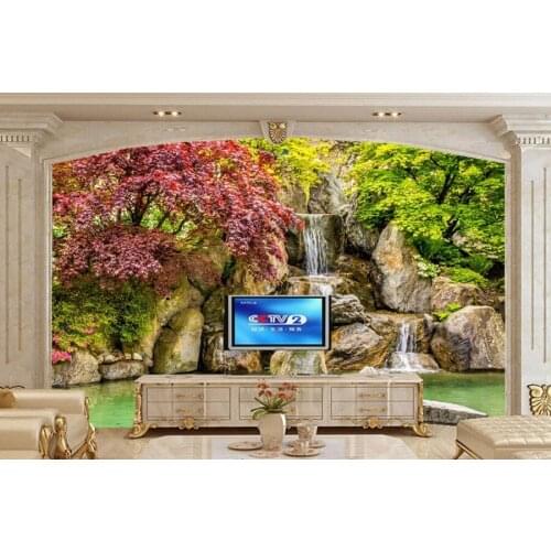 Parks Waterfalls Autumn Stones Nature wallpaper papel de parede,restaurant living room tv sofa wall bedroom photo 3d wall mural