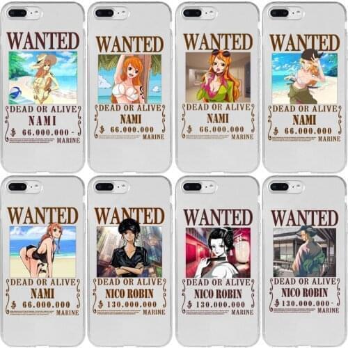One Piece Nico Robin Nami Wanted Cover Case for iPhone 5 5S SE 2020 6 6S 7 8 Plus XR X XS 11 12 Mini Pro Max