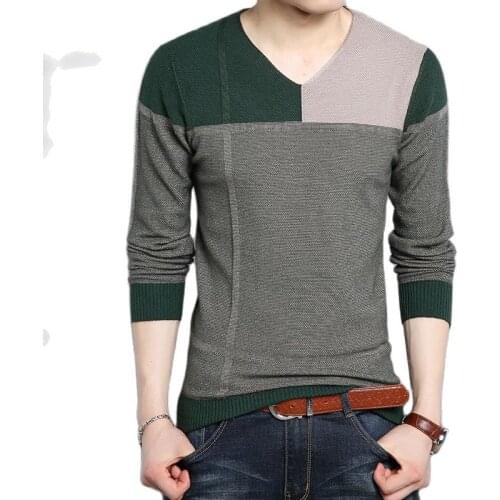 2021 Autumn mens Thin Section V Collar Slim Large Size Chicken Heart Collar Headset Knitting Sweater Men