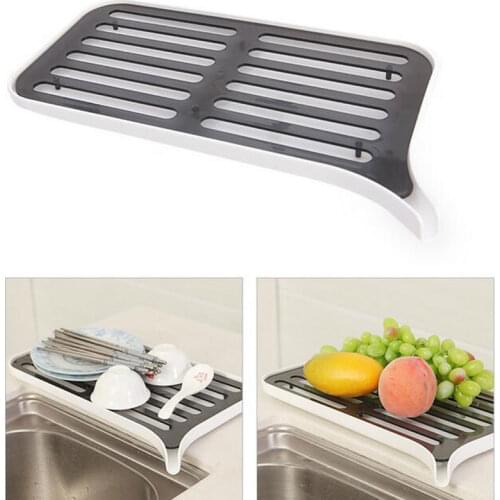 Drain Rack Plastic Dish Drainer Dryer Tray Large Sink Drying Rack Worktop Kitchen Organizer drying Rack kitchen rack
