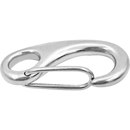 2 Pieces Spring Snap Hook 2 inch 50mm, Boat Anchor Rigging Clips Stainless Steel 316 for Boats, Ship, Yacht, Sail (Silver)