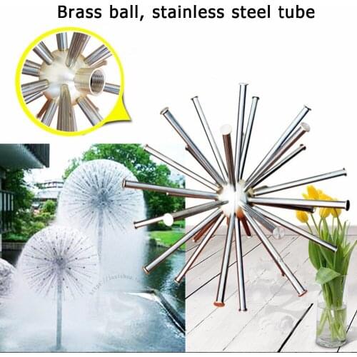 Factory Direct brass crystal ball dandelion fountain nozzle Landscape Water Pool 1"DN25 1.5"DN40 2"DN50 3"DN80