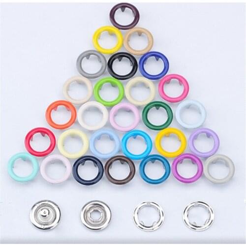 500 sets of environmentally friendly paint quality 9.5 mm hollow silver metal brass buckle buckle wholesale childrens button