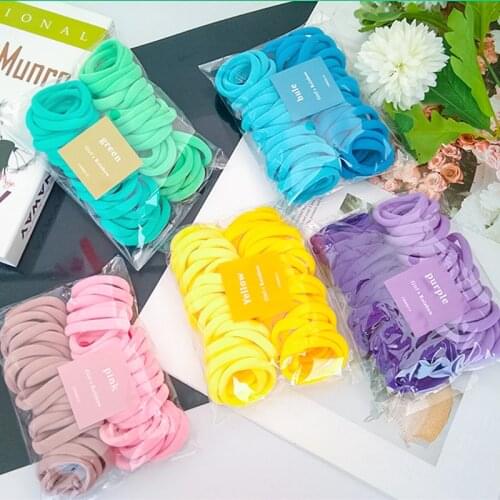 Korean New 50/100Pcs Girls Scrunchies Hair Rope 4CM Elastic Hair Band Hair Tie Hair Ring Rope Headwear Hair Accessories for Girl