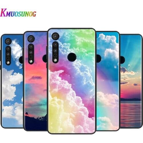 Romantic pink clouds sky art For Motorola G9 G8 G Stylus Power One Fusion Hyper Edge E7 E6 5G Plus Play Lite Phone Case