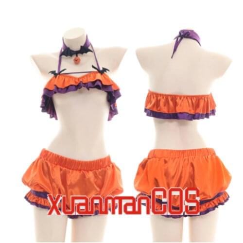 Sexy Disfraz Halloween Costume Anime Clothes Cow Cosplay for Women Role Play Bikini Erotic Pumpkin Cute Lingerie Kawaii Outfit